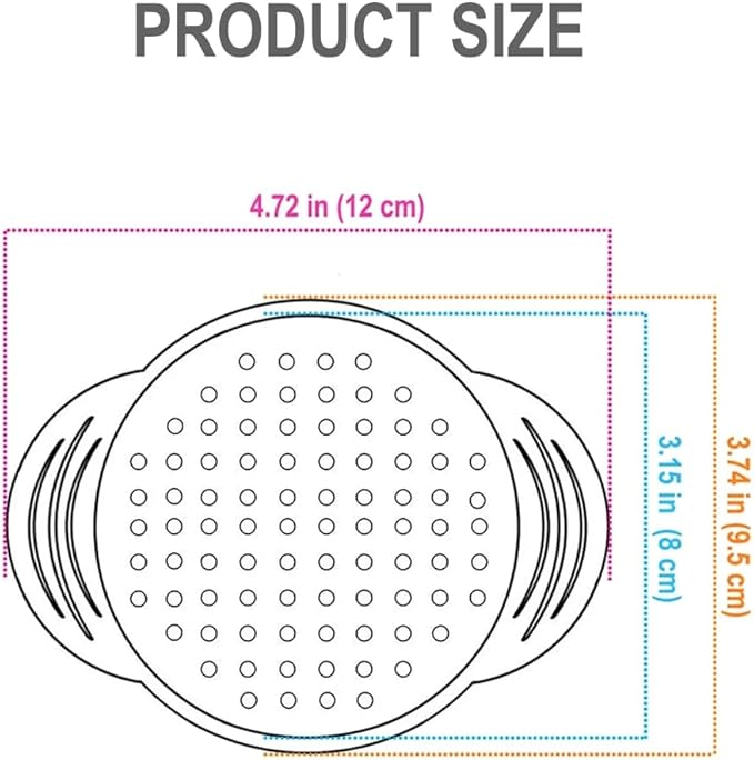 Silver Stainless Steel Food Can Strainer Sieve Metal Tuna Press Filter Canning Lid Colander Oil Drainer Kitchen Tools for Beans Vegetables