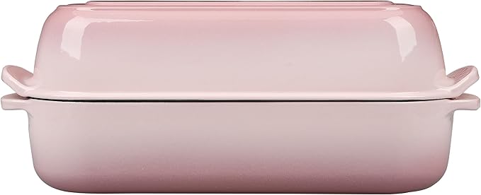 EDGING CASTING Enameled Cast Iron Loaf Pan with Lid, Bread pan, Dutch Oven Bread pan for Homemade Sourdough Bread Baking, 12.5x5.5 inch, 5qt, Pink