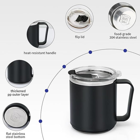VOBAGA Coffee Mug Warmer with 15oz Mug Set, Electric Coffee Cup Warmer with Three Temperature Settings for Home Office Desk, Smart Coffee Warmer with Auto Shut Off for Cocoa Tea Candles Coffee Gift
