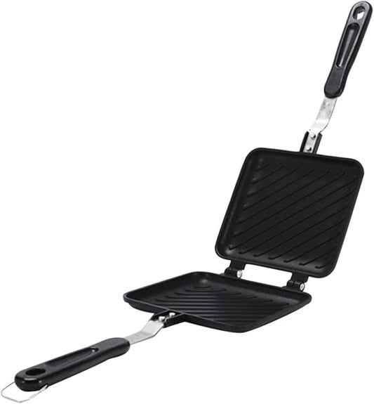 Double-Sided Frying Pan, Sandwich Maker, Double-Coated Non-Stick Grilled Sandwich and Panini Maker, Waffle Pancake Snack Griddle Pan Kitchen Tortillas Sandwich Maker
