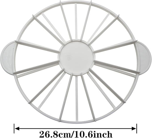 Cake Portion Cutter Cake Portion Marker Round Cake Slicer Double Sided Cake Portion Marker 10 or 12 Pieces (White 26.8 cm /10.6 In diameter)