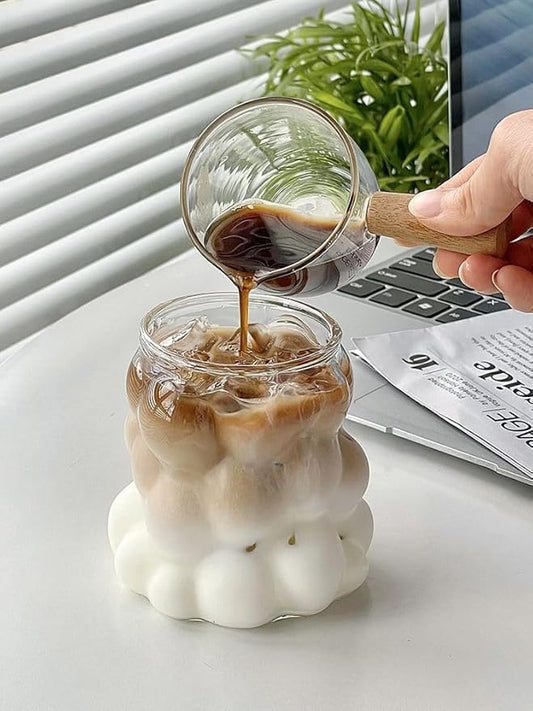2pcs glass cup, Grape-Shaped Mug,Coffee Cup for Milk, Latte, Water, Juice - Universal Holiday Drinkware,Clear Glass Beverage Cup(grape)