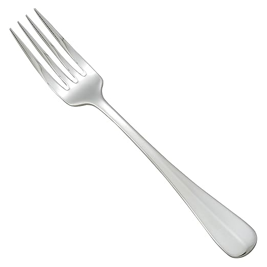 Winco Stanford Stainless-Steel Dinner Fork, Extra Heavyweight, 7.75" (12 Pack)