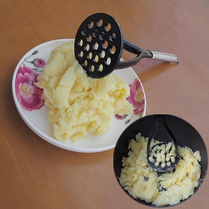 TENTA TENTA KITCHEN 2 PCS Potato Mashers, Thick Nylon Nonstick Food Masher, Safe for Non-Stick Cookware, Strong Stainless Steel Potato Ricer For More Cookware