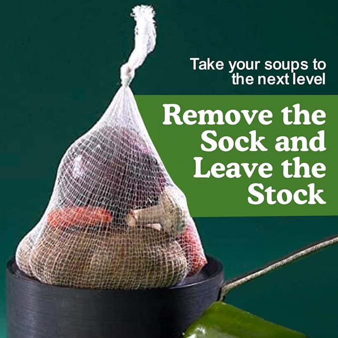 Regency Wraps Soup Socks, 24-inch 3 Pack, Natural Cotton Mesh Bags; for Clear Broths, Delicious Soups with No Straining; Fits Whole Chicken, Stew Meat, or Veggies