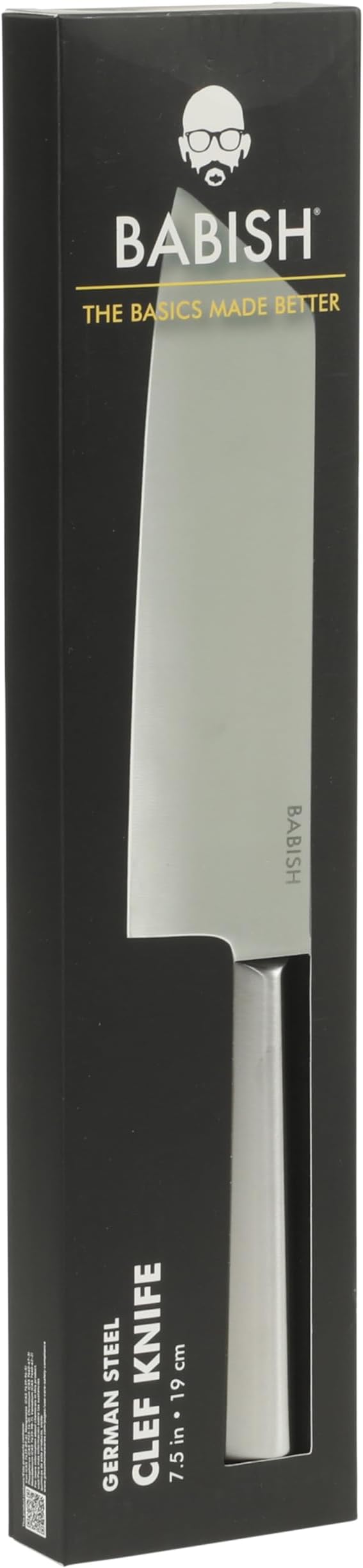 Babish 7.5-Inch Clef Knife – High-Carbon 1.4116 German Steel Kitchen Knife, Chef & Cleaver Hybrid for Chopping, Slicing & Prep, Full-Tang, Razor Sharp, Ergonomic Design