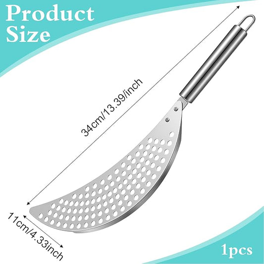 Pot Strainer with Handle, Stainless Steel Pasta and Vegetable Strainer Insert for Kitchen Pots Pans, Fits Most Sizes (13.39x4.33in)