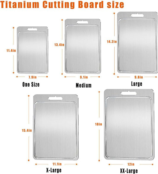 Titanium Cutting Board for Kitchen with Juice Groove, Dishwasher Safe Chopping Boards, Bpa-Free Chopping Board,for Home Counter Outdoor Camping Housewarming Gifts for Women (18inx12in)
