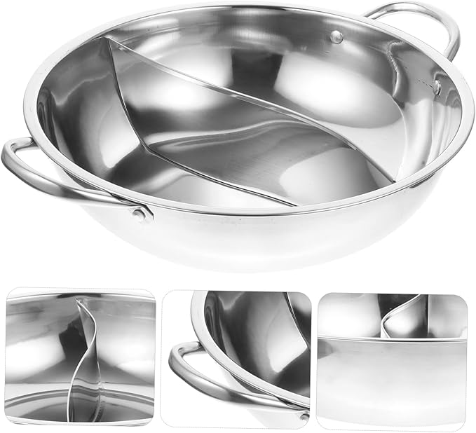 Shabu Shabu Split Hot Pot Electric 304 Stainless Steel Double Flavor Hot Pot Cooker