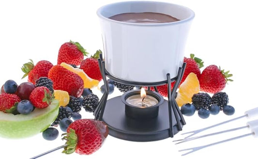 Swissmar Lugano Small Cast Iron Cheese Fondue Pot – Cherry Red, 1.3L | Replacement Caquelon | Even Heat | Easy to Clean | Works on All Heat Sources