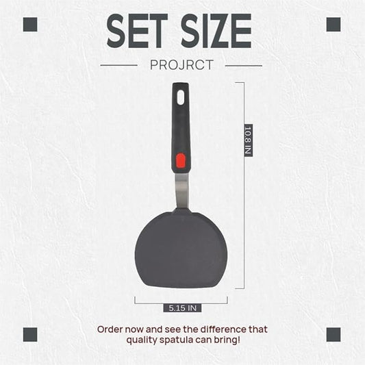 Silicone Spatula, Heat Resistant Food Grade Silicone Spatulas for Nonstick Cookware, Dishwasher Safe Kitchen Utensils BPA Free Rubber Spatula for Egg, Pancake, Fish, Burger