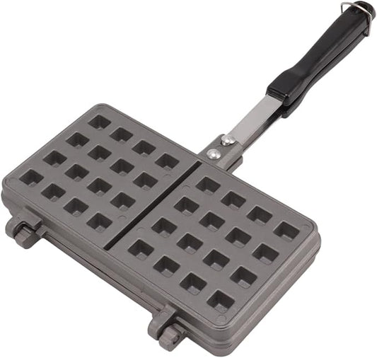 Waffle Maker Pancake Baking Pan, Non Stick Waffle Mold with Flat Bottom, Aluminum Alloy Waffle Iron for Stovetop Cooking, Ergonomic Handle for Easy Grip