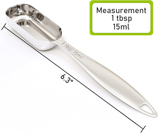 1PCS 1Tablespoon (1tbsp, 3tsp, 15ml, 1/2oz) Single Measuring Spoon, Individual Stainless Steel Long Handle Measure Teaspoon Only