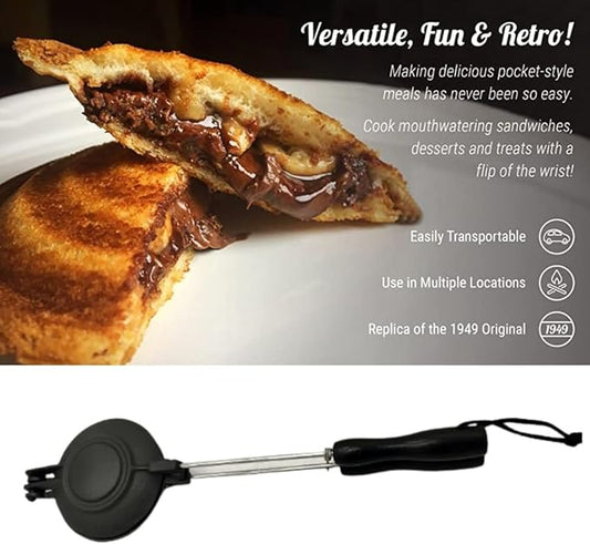 Lifespace Cast Iron Jaffle Irons/Pie or Sandwich Maker - 2 Pack