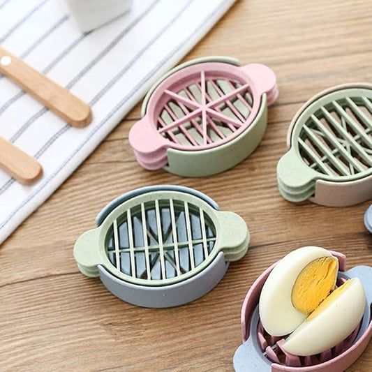Egg Slicer Set with 3 Cutters Cut Boiled Eggs Into Thin Slices Easy Manual Egg Slicing - No Power No Noise - Great for Sandwiches with Slicer Stand Green