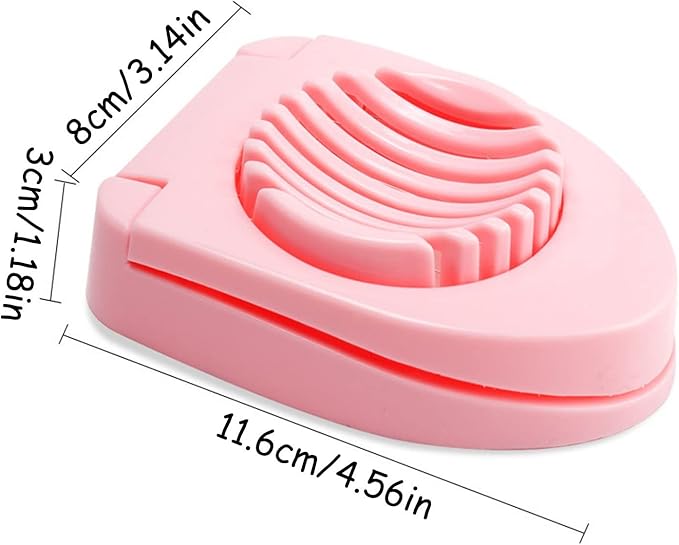 LIJX Kitchen Gadgets Egg Slicer for Hard Boiled Eggs, Multipurpose Safe Durable Stainless Steel Wire Slicer Egg Cutter (Color : Pink)