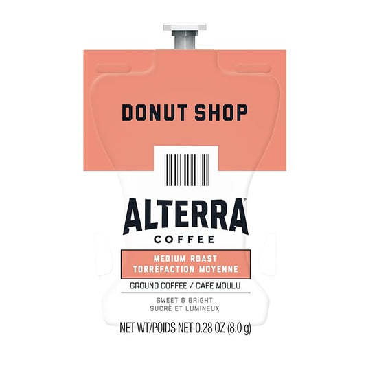Flavia Alterra Donut Shop Coffee Freshpacks works only with Flavia Brewers, Medium Roast (Case of 100)