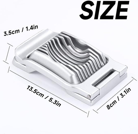 2 Packs Egg Slicer,Strawberry Slicers, Stainless Steel Wire Egg Slicer for Hard Boiled Eggs, Heavy Duty Aluminum Base Metal Egg Cutter for Egg Strawberry Soft Fruit & Food, Dishwasher Safe
