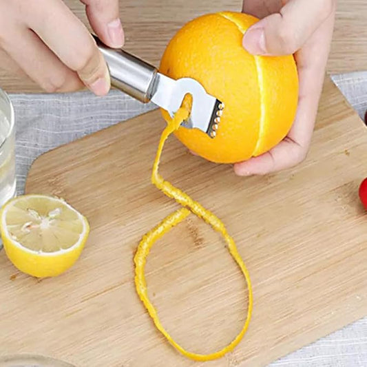 Lemon Zester Stainless Steel Citrus Grater Lime Oranges Peeler Fruit Slice Kitchen Tool, orange zester