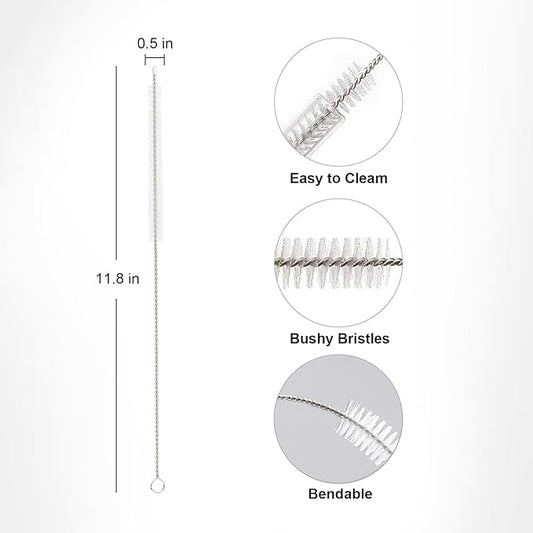 Straw Cleaner Brush for Stanley, 10Pcs Extra Long Straw Cleaning Brush for 40oz 30oz 20oz 14oz Stanley Mug and Cleaning More Glass, Stainless,Bottle and Silicone Straw