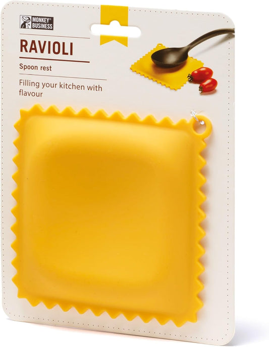The Original Ravioli-Shaped Spoon Rest | Spoon Rest for Kitchen Counter | Cool and Cute Kitchen Accessories | from a Collection of Different Pasta-Shaped Unique Kitchen Gadgets | by Monkey Business