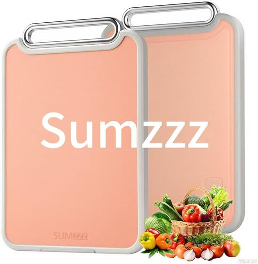 Stainless Steel Cutting Board Double Sided 304 Steel & Food-Grade PP, Large Chopping Board for Meat and Kitchen, Non-Slip 16”×11”