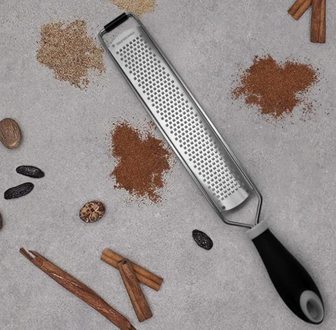 Citrus Lemon Grater - Professional Zesting Tool for Cheese, Lemon, Ginger, Garlic, Nutmeg, Vegetables, Fruits,Chocolate-Black