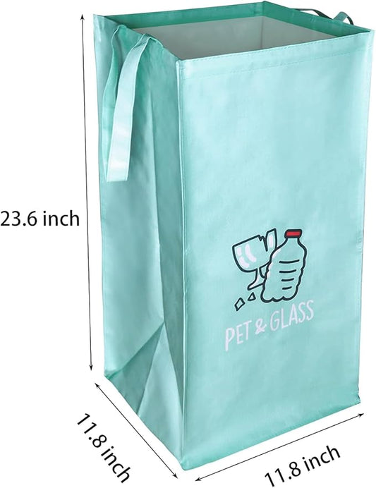 Recycling Bags,Separate Recycling Waste Bin Bags for Kitchen Home, Trash and Recycle Bin Combo,Reusable Waterproof,Kitchen & Christmas Gifts for Woman,42 Gallon,3Pack