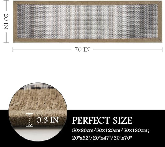 PADOOR Kitchen Mats for Floor, Kitchen Rugs Non Slip Washable, Rubber Backed Kitchen Runner Super Absorbent Long Kitchen Floor Mat Sink Rug, 20”x70” Brown