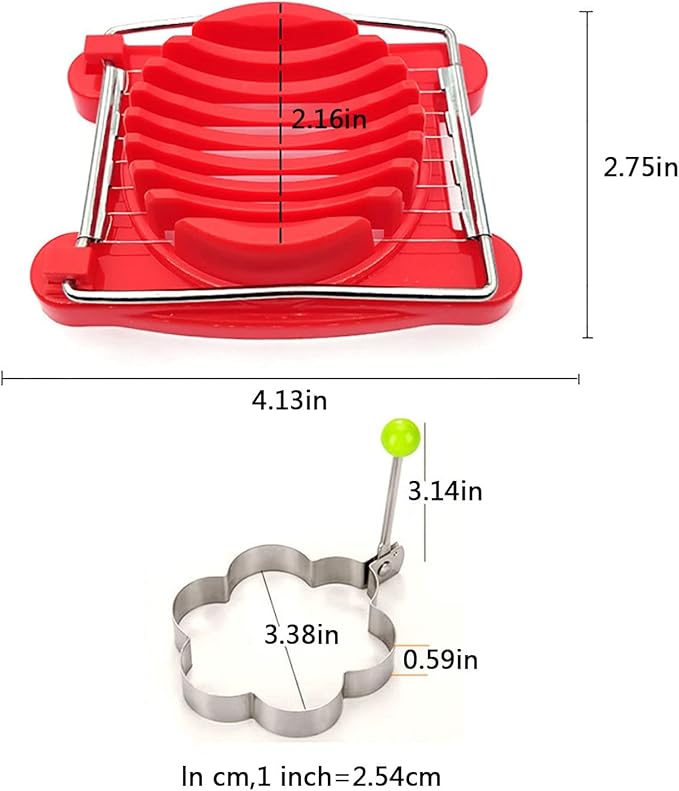 Egg Slicer, Egg Splitter, Fancy Egg Cutter Tool, Kitchen Egg Slicer for Hard Boiled Eggs Tool (Color : Yellow)