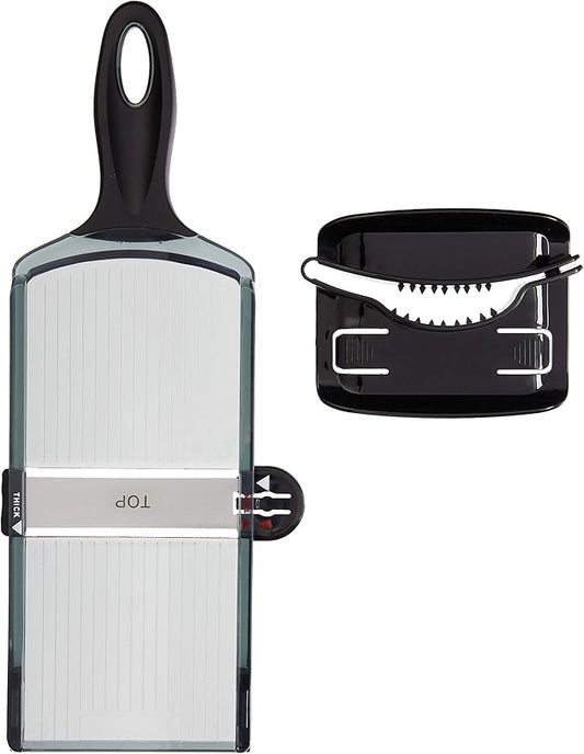 Mercer Culinary Dual Thickness Hand Slicer, Black