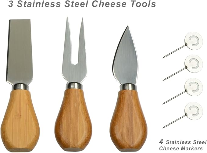 NCAA Texas Longhorns Officially Licensed Bamboo Cheese/Charcuterie Board with Knife Set & Cheese Markers by Picnic at Ascot