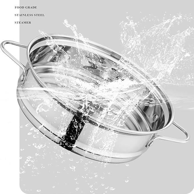 BinaryABC Stainless Steel Dumpling Steamer Basket for Pot,18cm Steamer Insert for Food Veggie Rice Noodle Roll (7.08INCH)