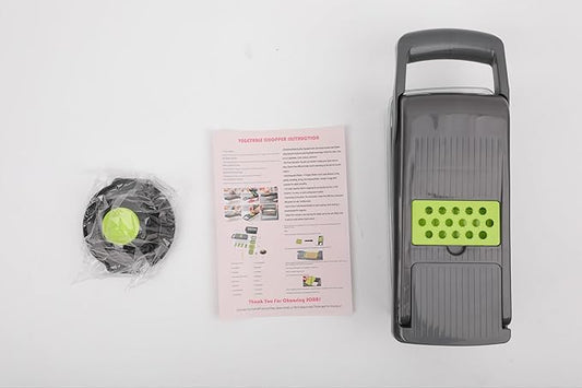 16-in-1 Multifunction Vegetable Cutter & Food Dicer with Container – BPA-Free Mandoline Slicer, Kitchen Chopper & Cleaning Tool.
