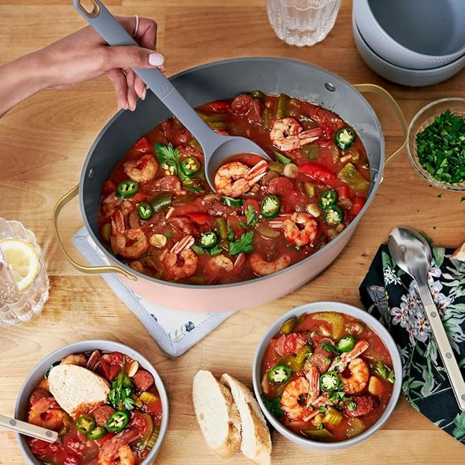 Beautiful 10-in-1 Electric Multi-Cooker, 6-Quart, Digital Display, Non-Stick Pot, One-Touch Control, 10 Cooking Functions (Rose)