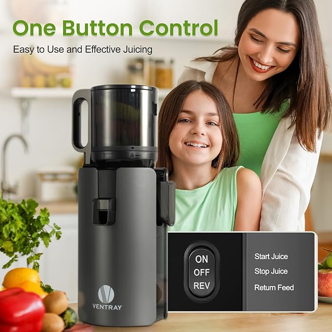 Juicer Machine with 4.7" Wide Feed Chute for Small Family, Professional Cold Press Juicer for Whole Vegetables & Fruits, Juice Extractor High Juice Yield, Easy to Clean