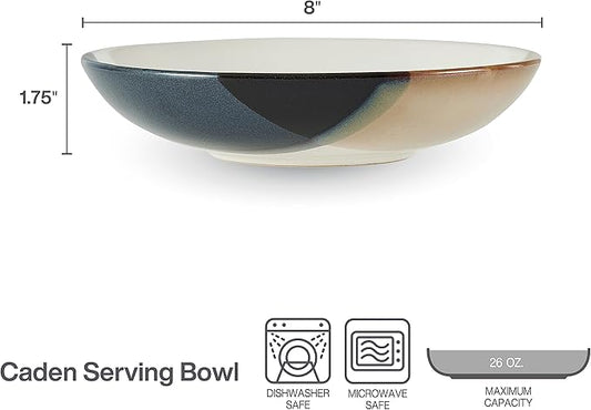 Gourmet Basics by Mikasa Caden Set of 4 Pasta Bowls, 8 Inch (Pack of 4)