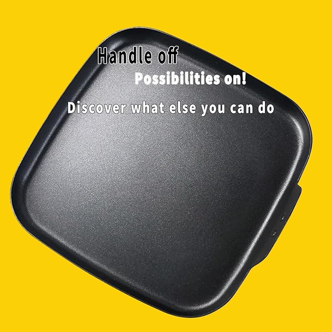 Quick-Heat Nonstick Aluminum Griddle Pan, Large Flat Skillet for Pancakes, Bacon, Eggs, Easy Clean Cookware, Gas Electric Ceramic Glass Top, Family Weekend Brunch, RV Camping, Gifting for Home Cooks