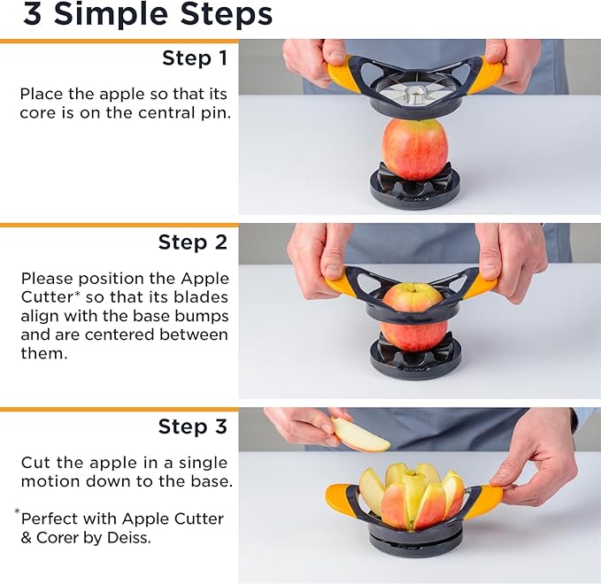 Deiss PRO Citrus Zester & Cheese Grater and Deiss PRO Apple Slicer and Corer with Cutting Base