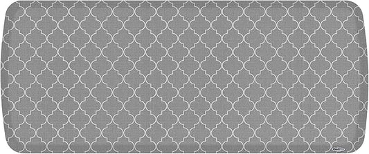 GelPro Elite Premier Gel Anti-Fatigue Kitchen Comfort Floor Mat, 20x48”, Trellis Classic Grey