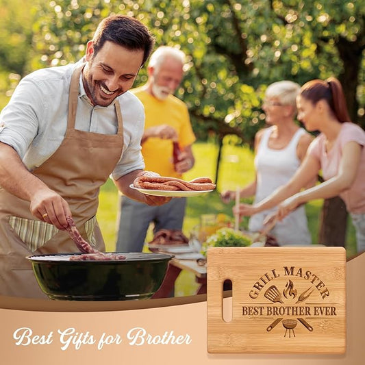 Gifts for Brother, Brother Christmas Gifts from Sister, Birthday Valentine Fathers Day Christmas Gifts for Brothers Adult - Best Brothers Ever Unique Engraved Cutting Board