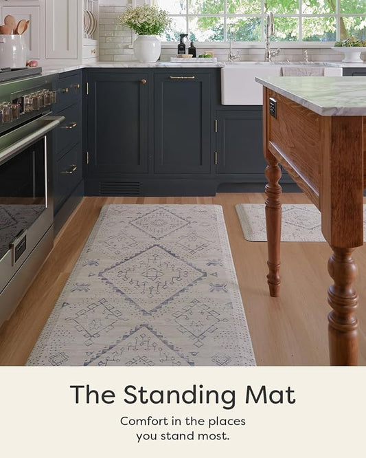 House of Noa Nama Standing Mat – Anti-Fatigue Cushioned Kitchen Mats for Floor | Ergonomic Bounce-Back Foam Kitchen Mats | Anti-Fatigue Mats for Kitchen & Standing | Ula Windmill | 22" x 54"