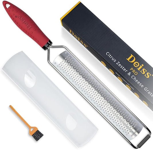 Deiss PRO Lemon Zester & Heavy Duty Cheese Grater and Deiss PRO Premium Swivel Vegetable Peeler