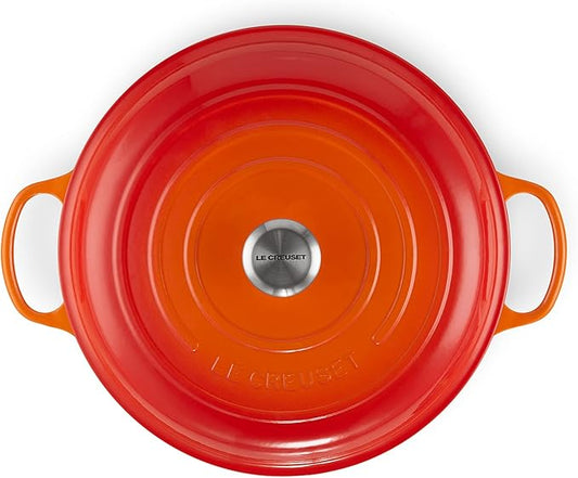 Le Creuset Enameled Cast Iron Signature Braiser, 5 qt, Flame
