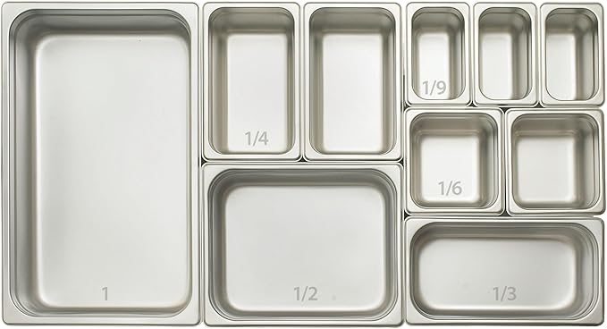 Winco Anti-Jamming Steam Pan, 1/3 by 6-Inch, Standard Weight