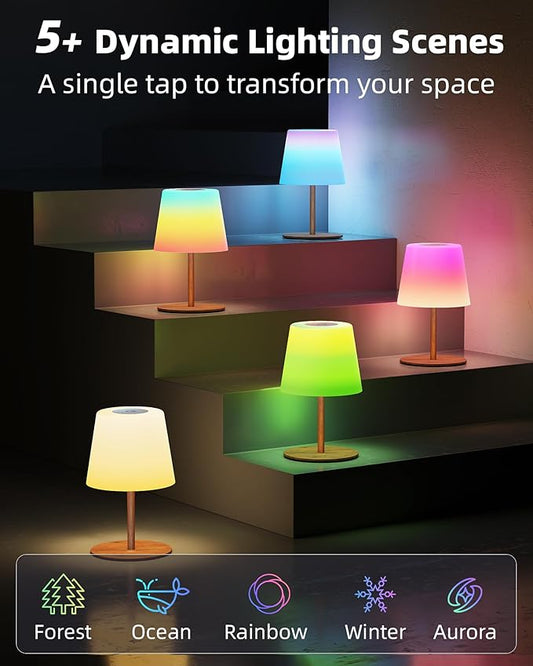 EZVALO Spa-Like Shower Lamp – Waterproof Bathroom Lamp with Remote, Rechargeable Cordless Mood Light, 3 Color Temps & 80 RGB Colors for Relaxing Bathroom & Bathtub Experience (1 Pack)