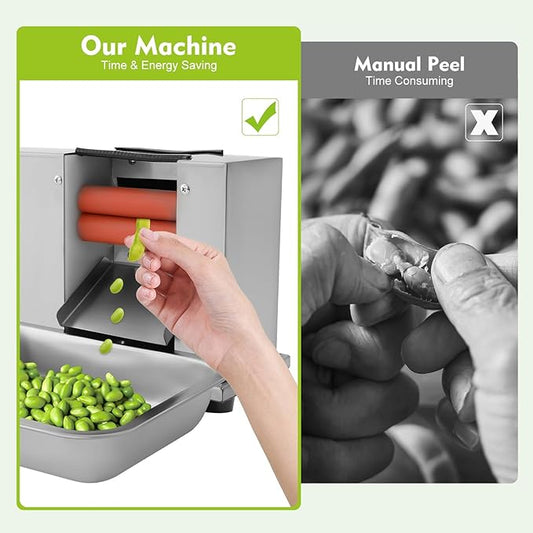Electric Bean Pea Sheller, 100-240V Commercial Peeling Machine, Semi Automatic Pea Sheller for Home & Restaurant, Zester Machine with Efficient and Easy Operation