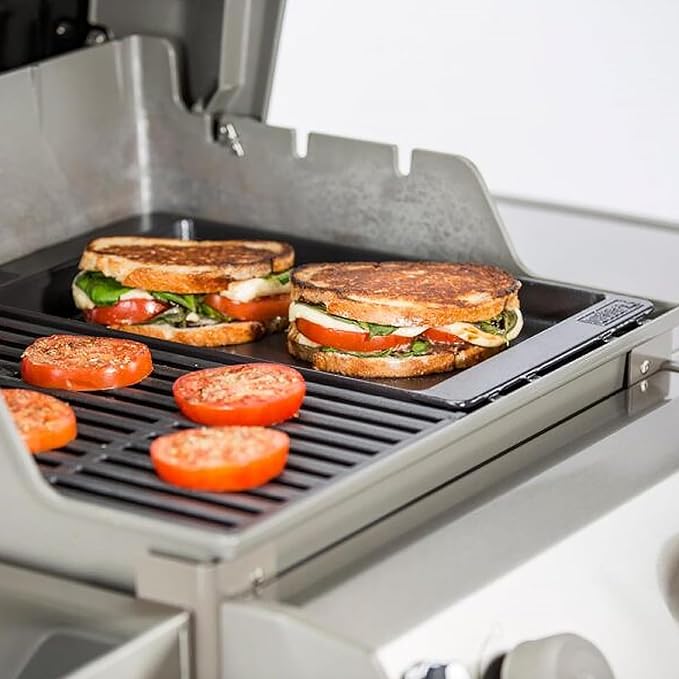 Cast Iron 7658 Cooking Griddle & 7638 Grill Grate for Weber GS4 Spirit II & I 300 Grills, Spirit E/S 310 E/S 320 E/S 330 SP-320, Spirit 700 Genesis 1000-3500 Genesis Gold Silver Platinum B/C
