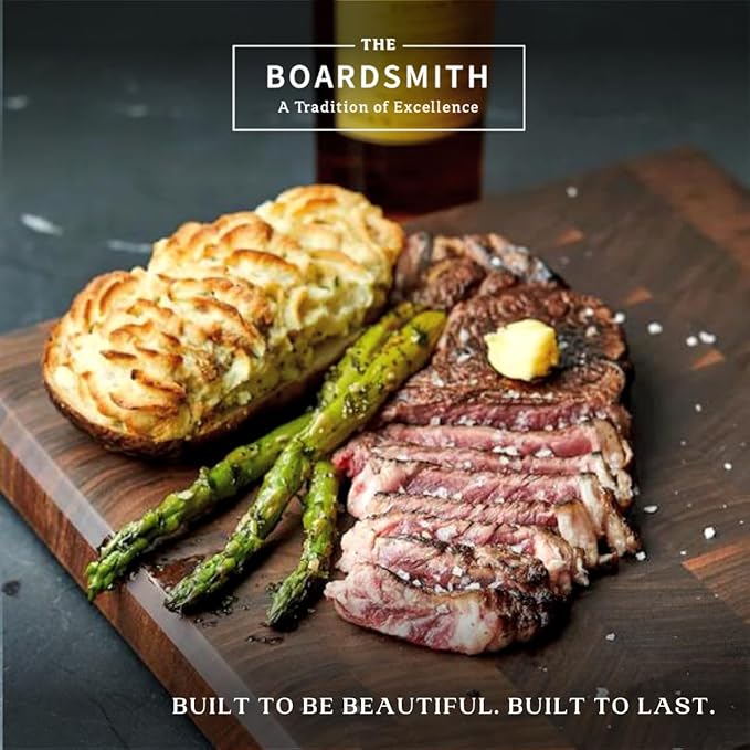 The Boardsmith Cutting Board Oil and Board Butter Set - Premium Food Grade Mineral Oil and Beeswax Cutting Board Wax - Large