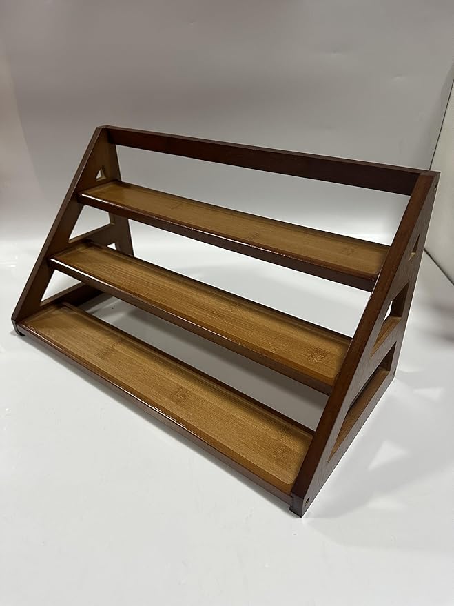Bamboo 3 Tier Spice racks, Kitchen Seasoning Spices Rack, Spice Organizer, Suitable for Spice Organizers Such as Sitchen Countertops, Stoves, Sorage Rooms (XXL)